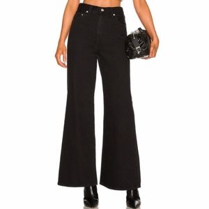 Levi's High Loose Flare Black Jeans Size 28